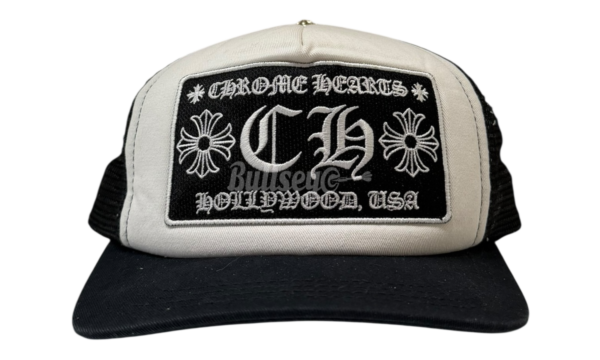 Chrome Hearts White/Black Hollywood Trucker Hat
