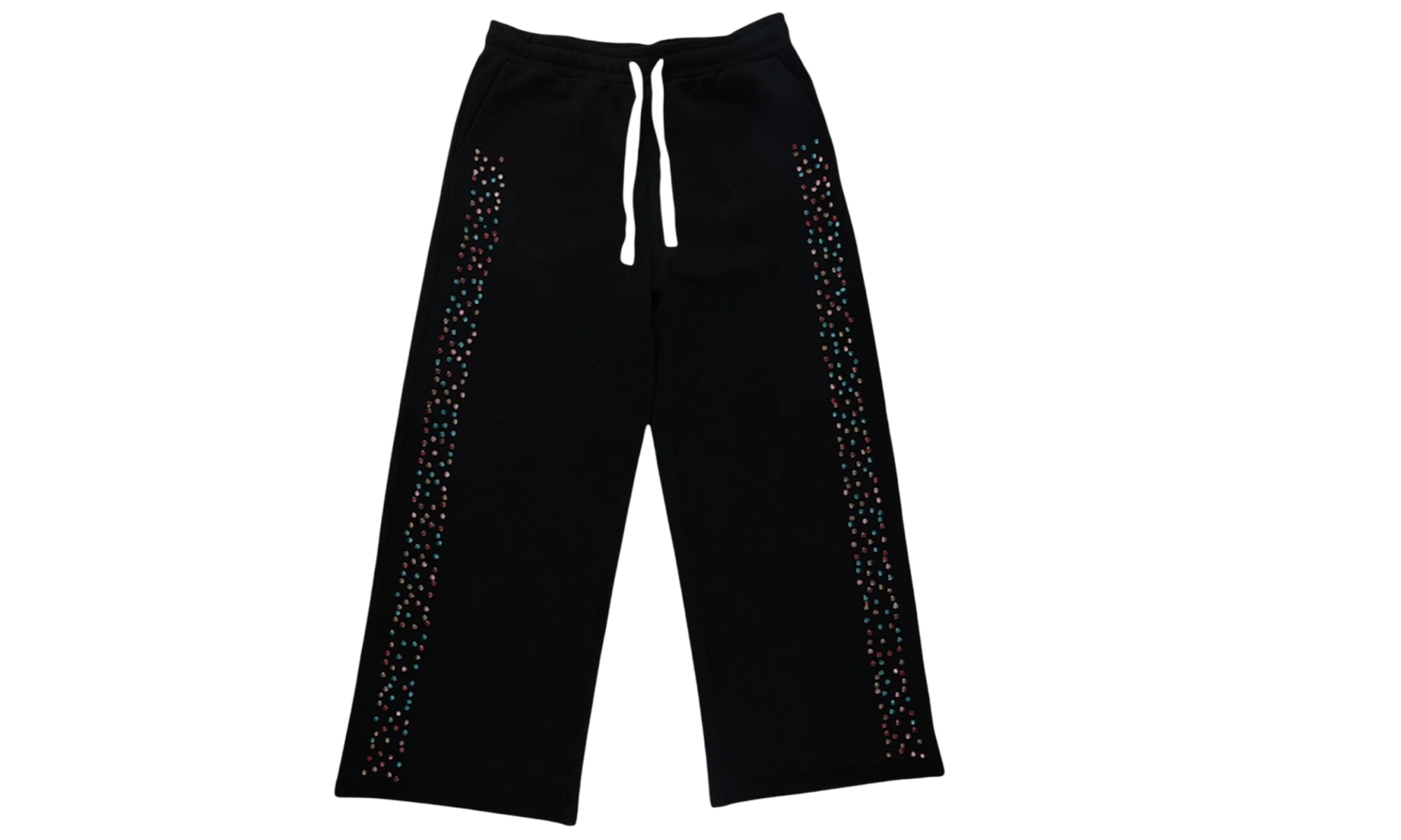 Azva Crystal Cactus Black Sweatpants