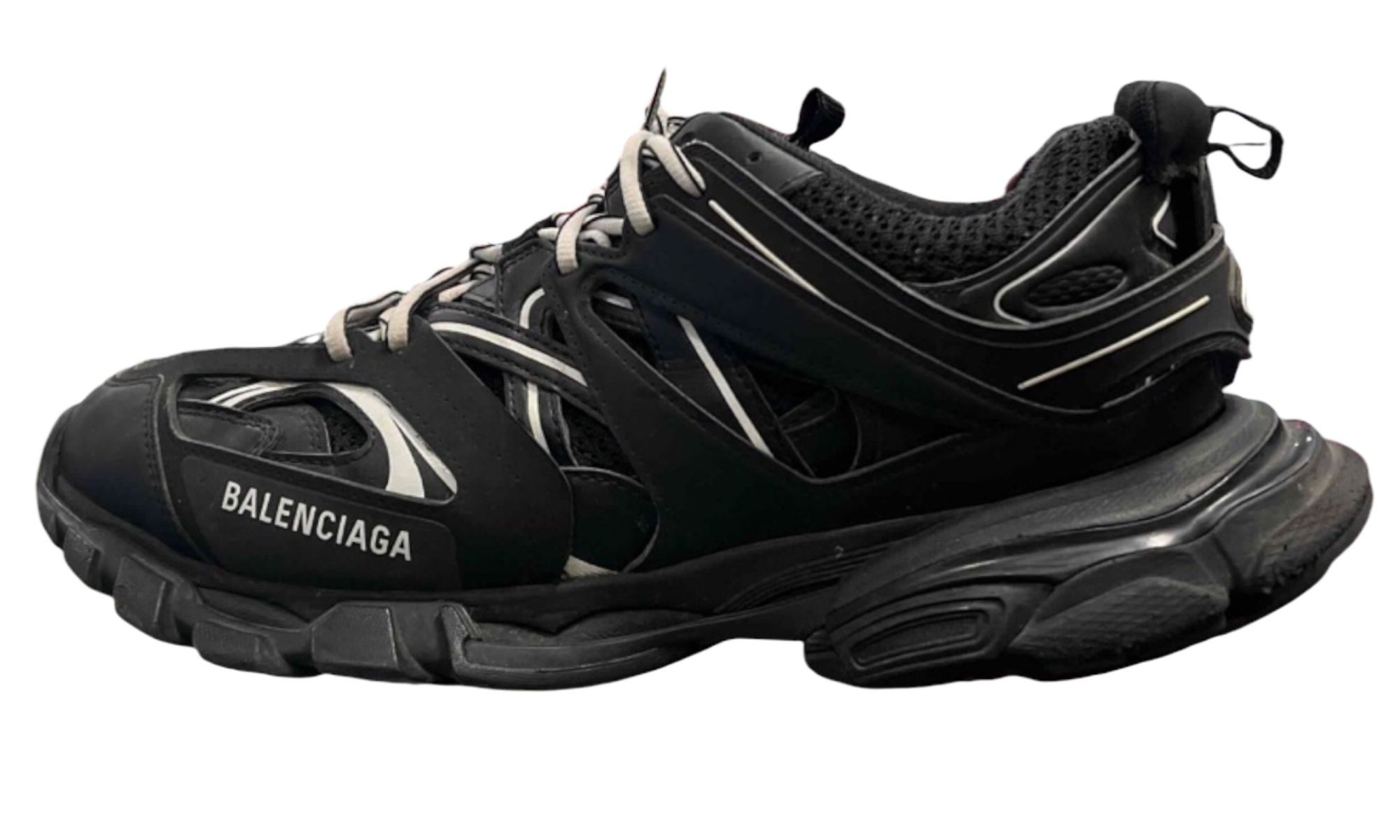 Balenciaga Black/White Track Runner (PreOwned) (No Box)