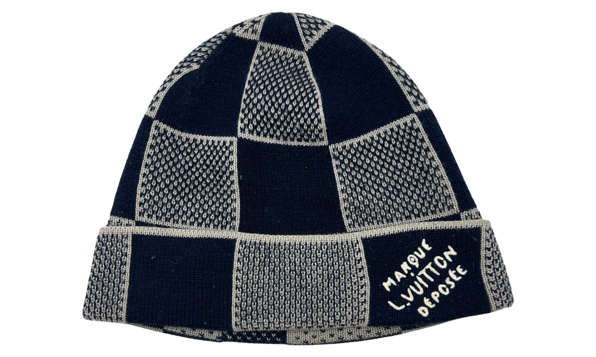 Louis Vuitton Damier Heritage Navy/Grey Beanie (PreOwned)