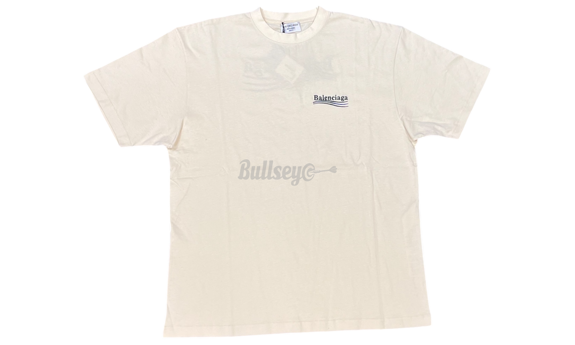 Balenciaga Political Campaign Logo Beige T-Shirt