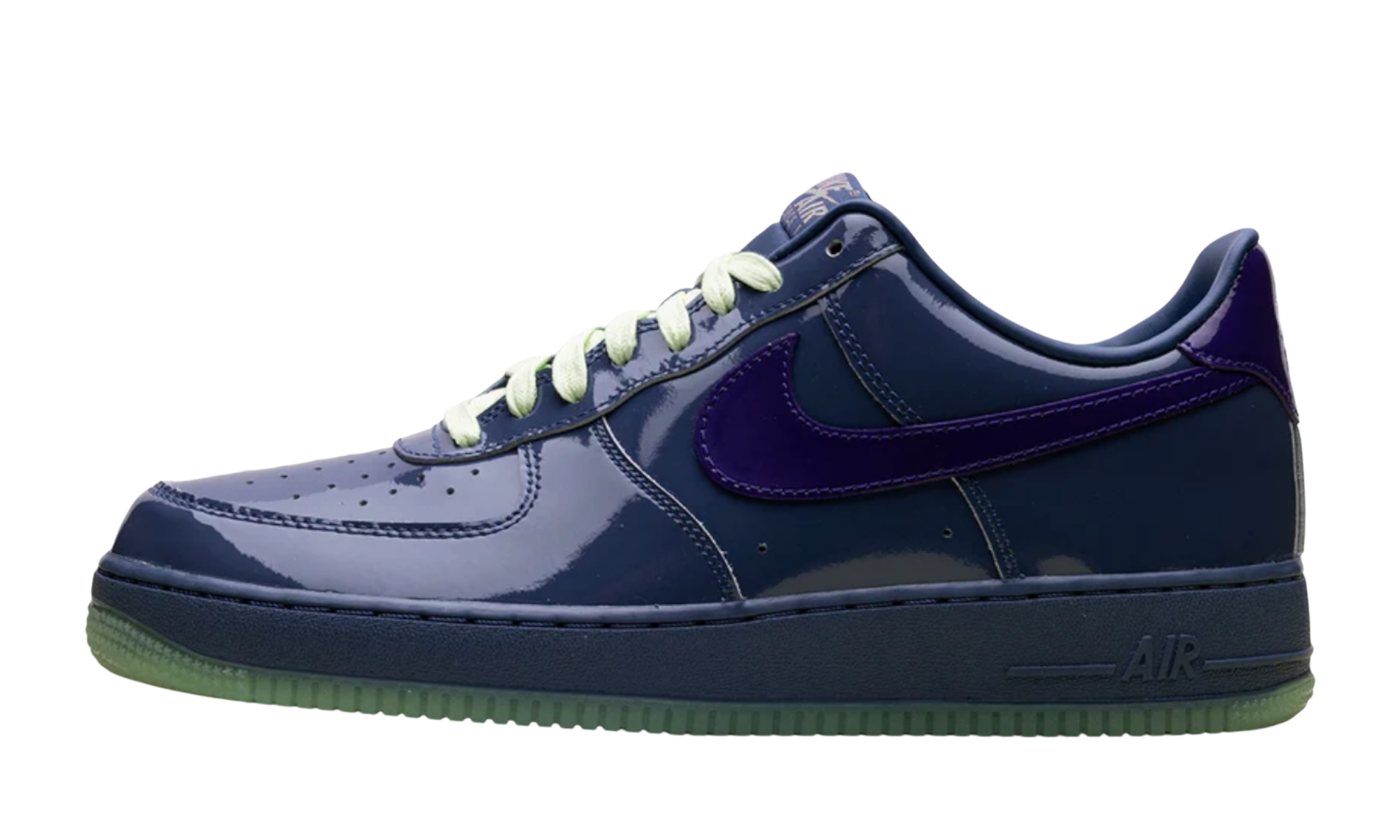 Nike Air Force 1 Low Patent Leather Mystic Navy Grape Ice