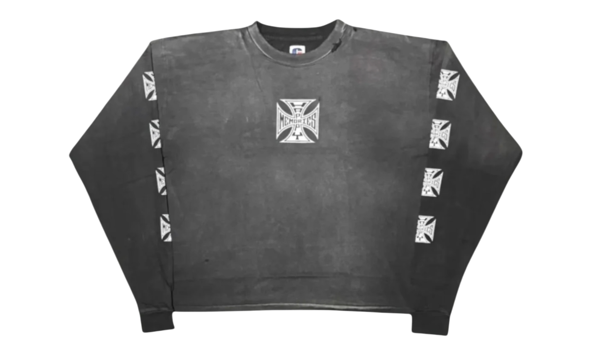 HMDD Biker Washed Black Longsleeve T-Shirt