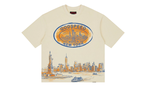 Godspeed New York Skyline Bone T-Shirt