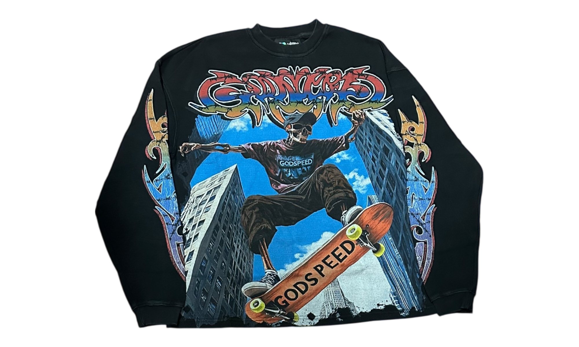 Godspeed Ollie Washed Black Thermal Longsleeve T-Shirt