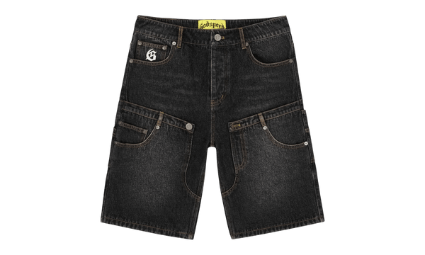 Godspeed Twin Panel Black Denim Shorts