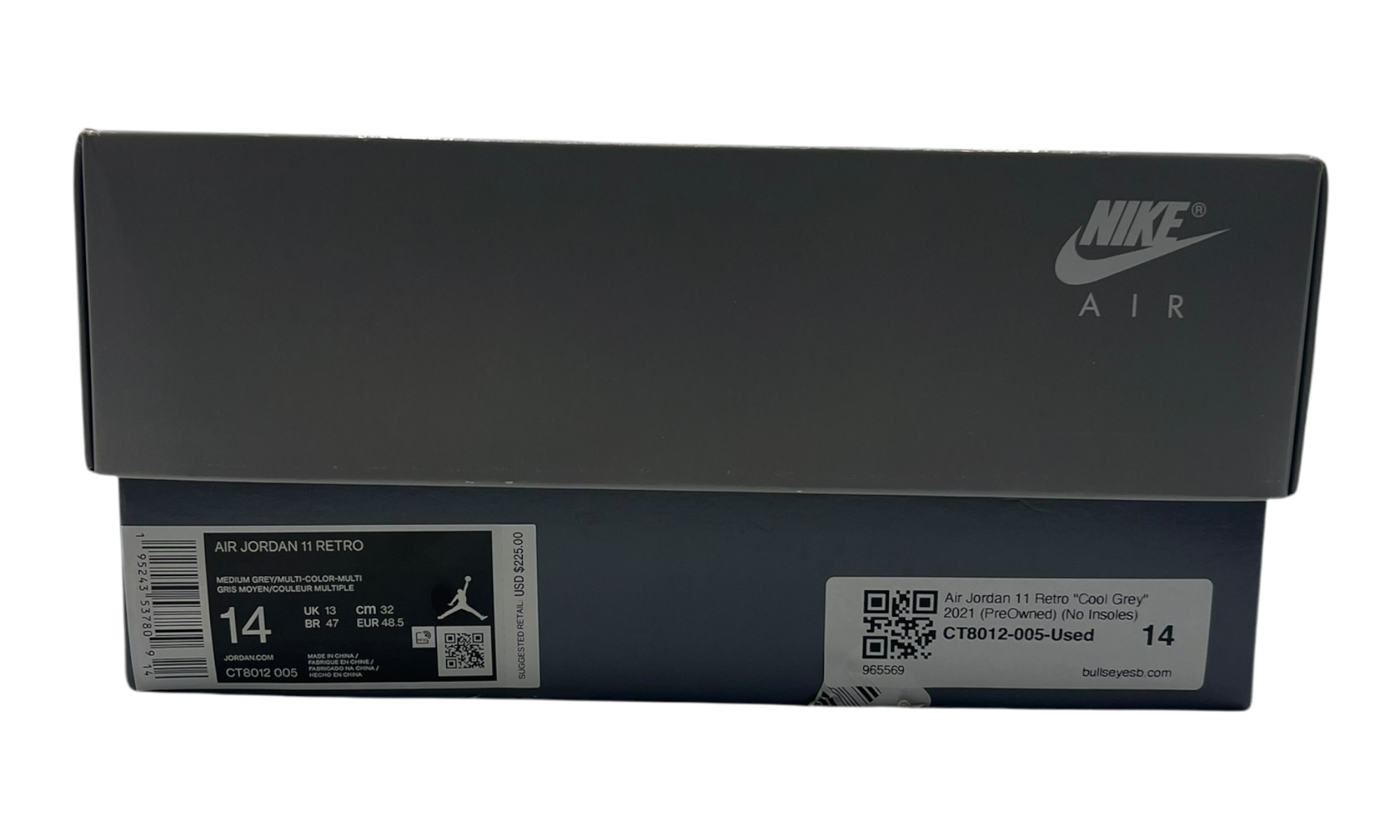 Air Jordan 11 Retro "Cool Grey" 2021 (PreOwned) (No Insoles)