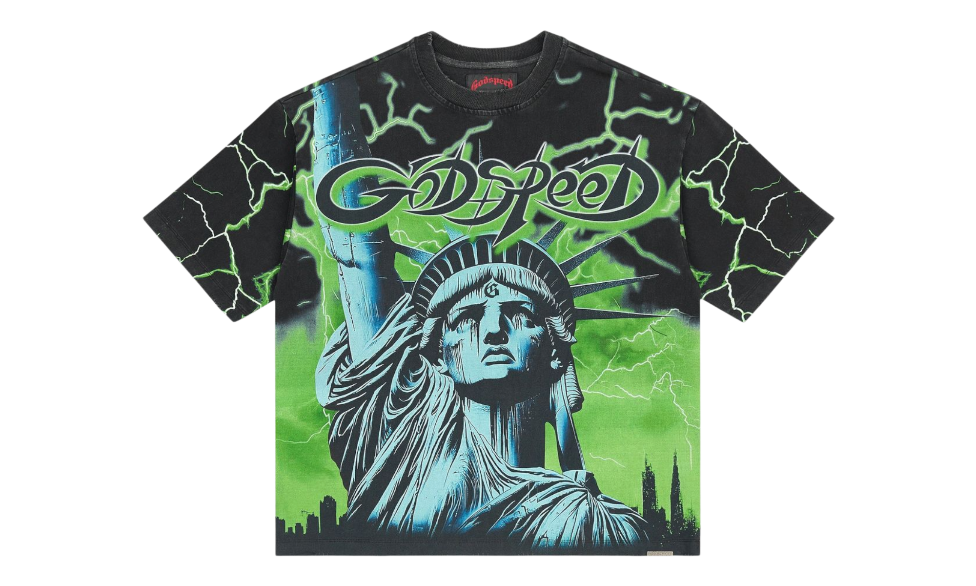 Godspeed Voltage Lime Wash Black T-shirt