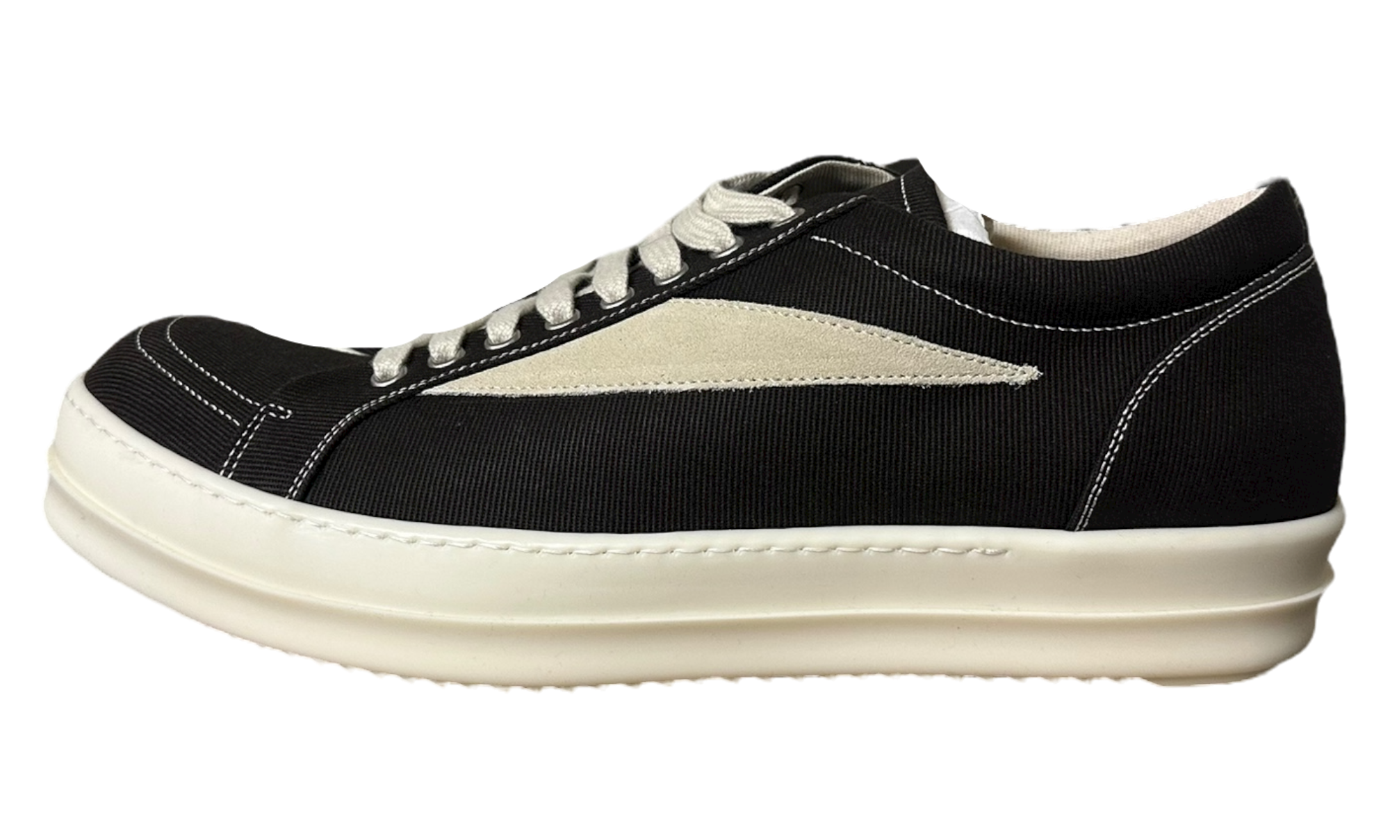 Rick Owens Dust/Milk Canvas Sneakers