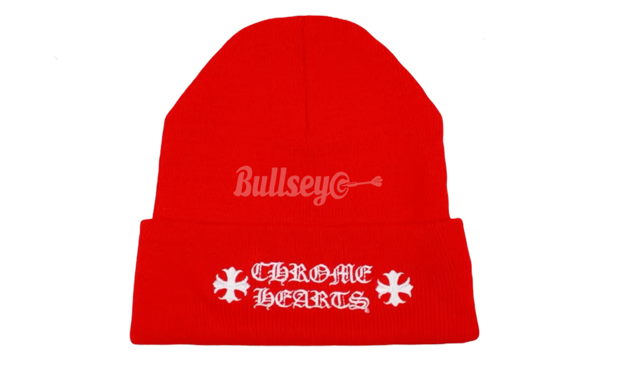 Chrome Hearts Script Red Beanie