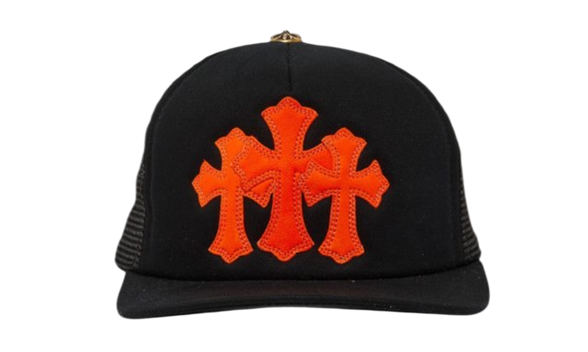 Chrome Hearts St. Barth's Cemetery Exclusive Trucker Hat Black/Orange