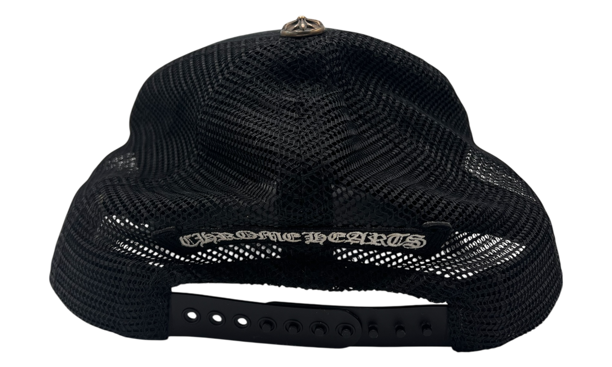 Chrome Hearts Matty Boy Hollywood Chomper Black Trucker Hat (PreOwned)