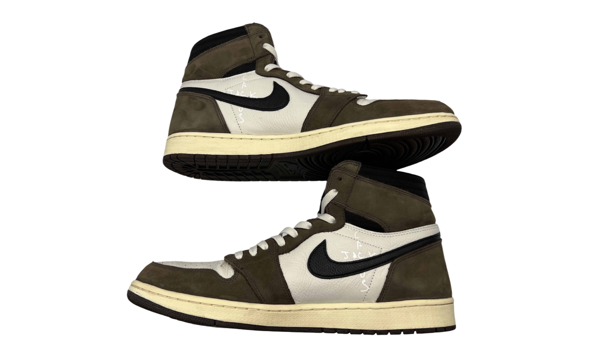 Travis Scott x Air Jordan 1 Retro High OG SP "Mocha" (PreOwned) (No Box)