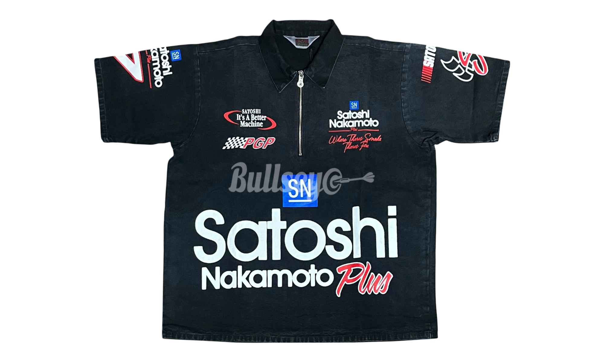 Satoshi Nakamoto Mechanic Half Zip Black