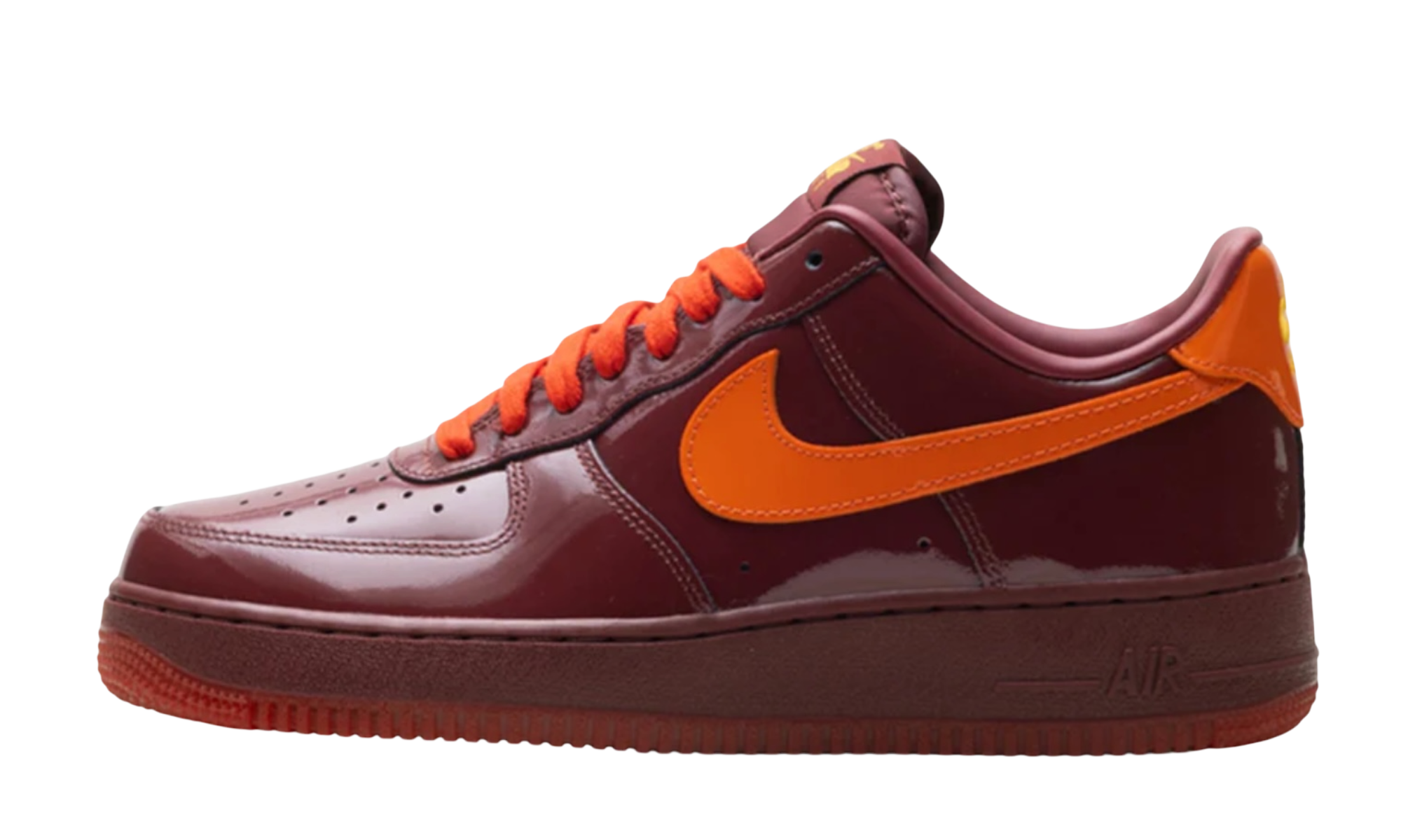 Nike Air Force 1 Low Patent Leather Dark Team Red Safety Orange