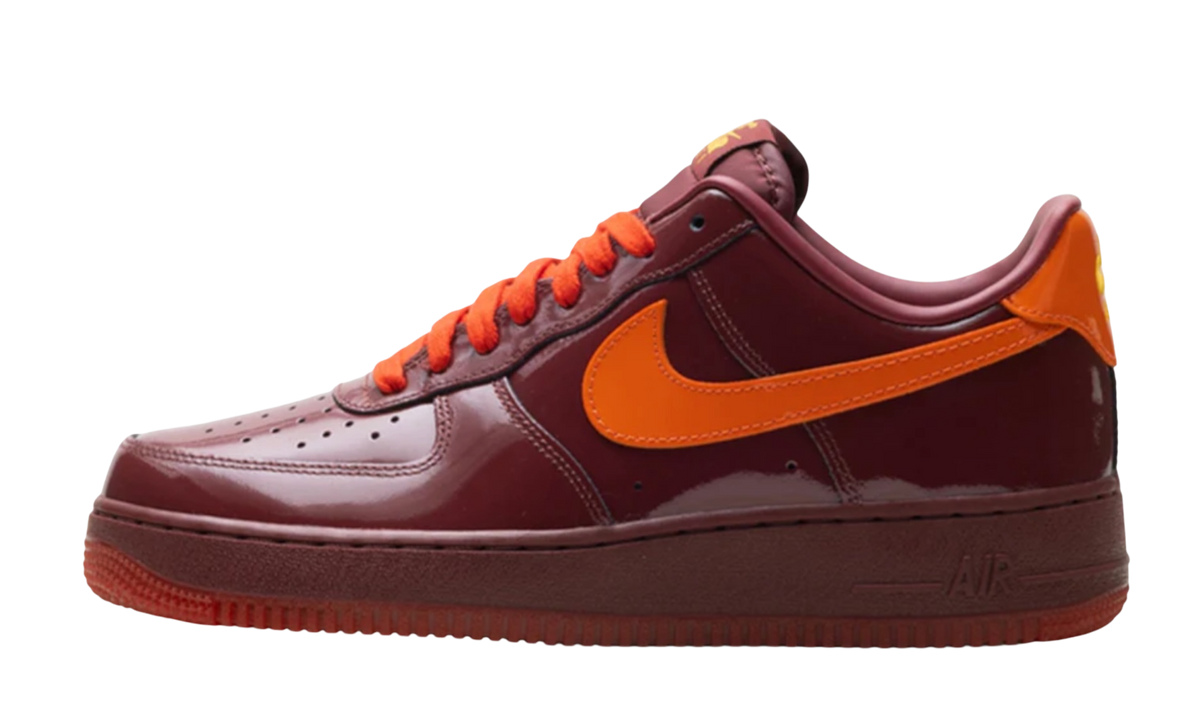 Nike Air Force 1 Low Patent Leather Dark Team Red Safety Orange