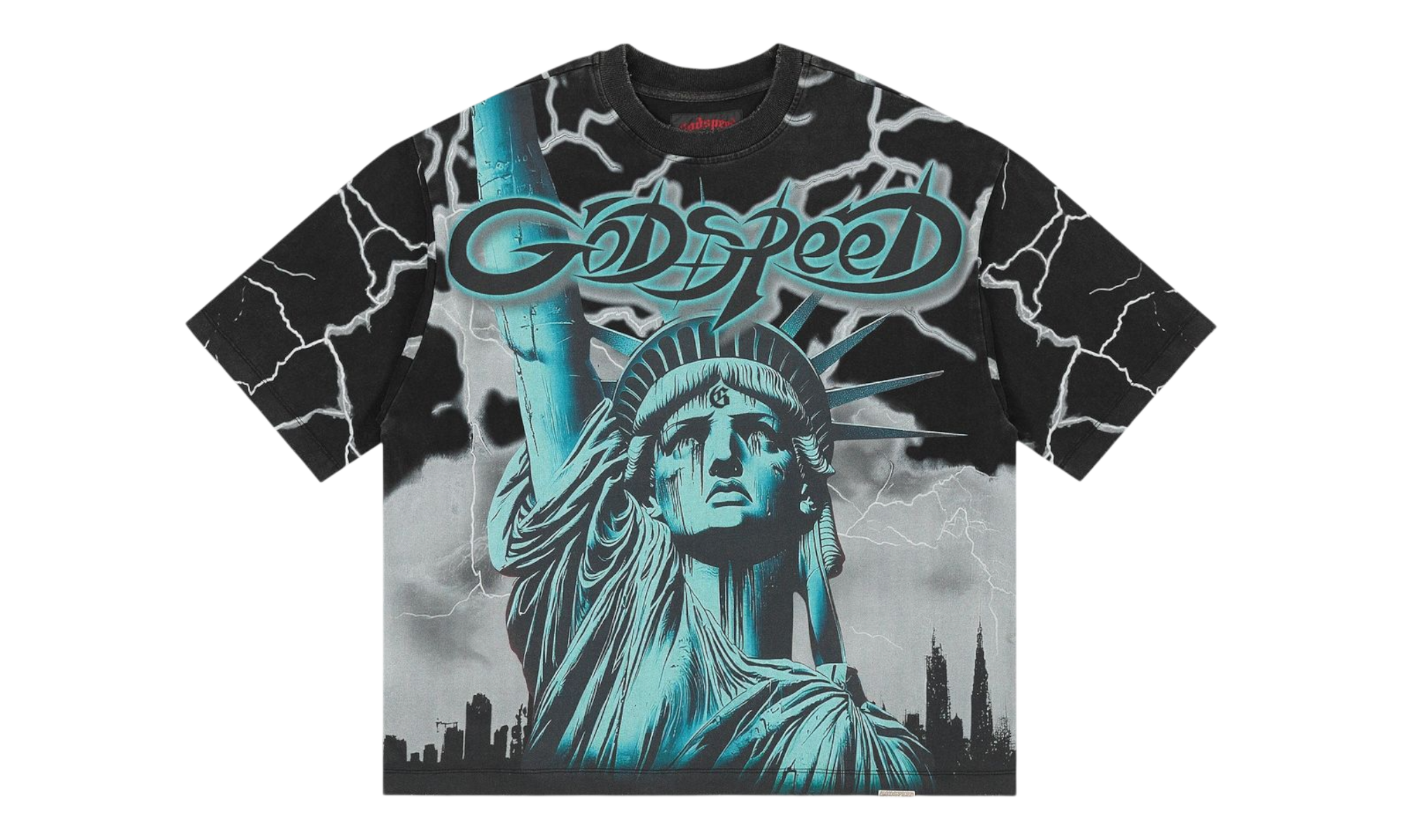 Godspeed Voltage Wolf Grey Wash Black T-shirt