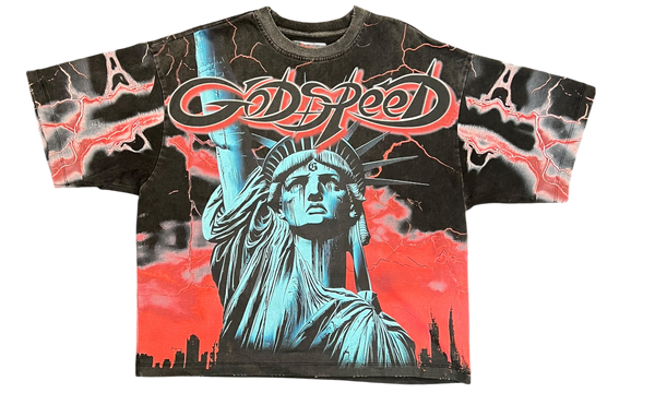 Godspeed Red Voltage Washed Black T-Shirt (PreOwned)