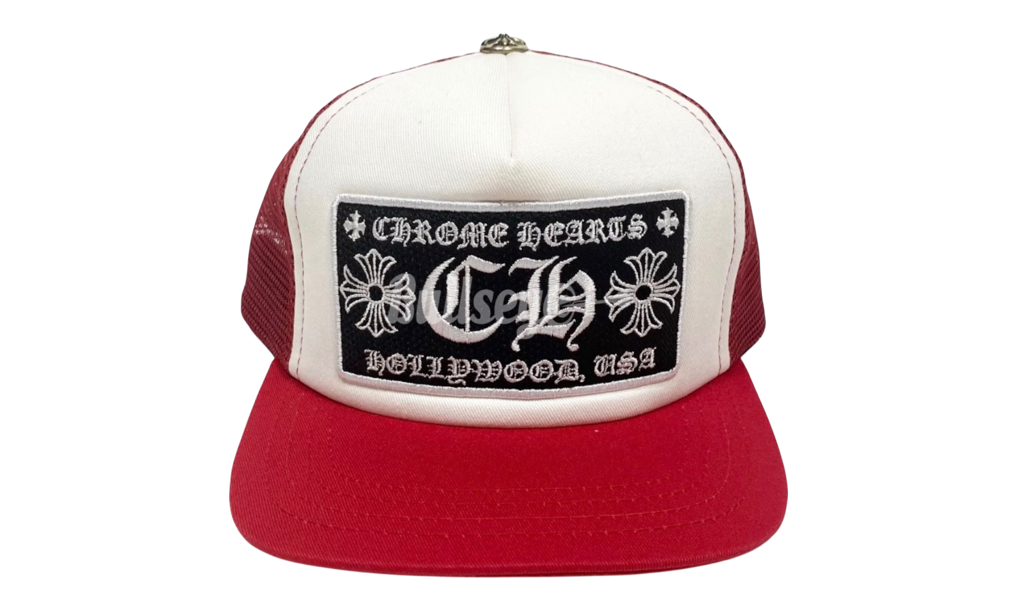 Chrome Hearts CH Hollywood Trucker Hat Red/White