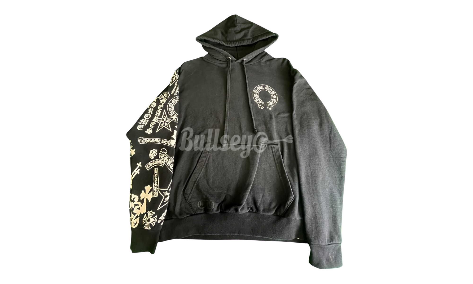 Chrome Hearts All Over Print Sleeve Black Hoodie (PreOwned)