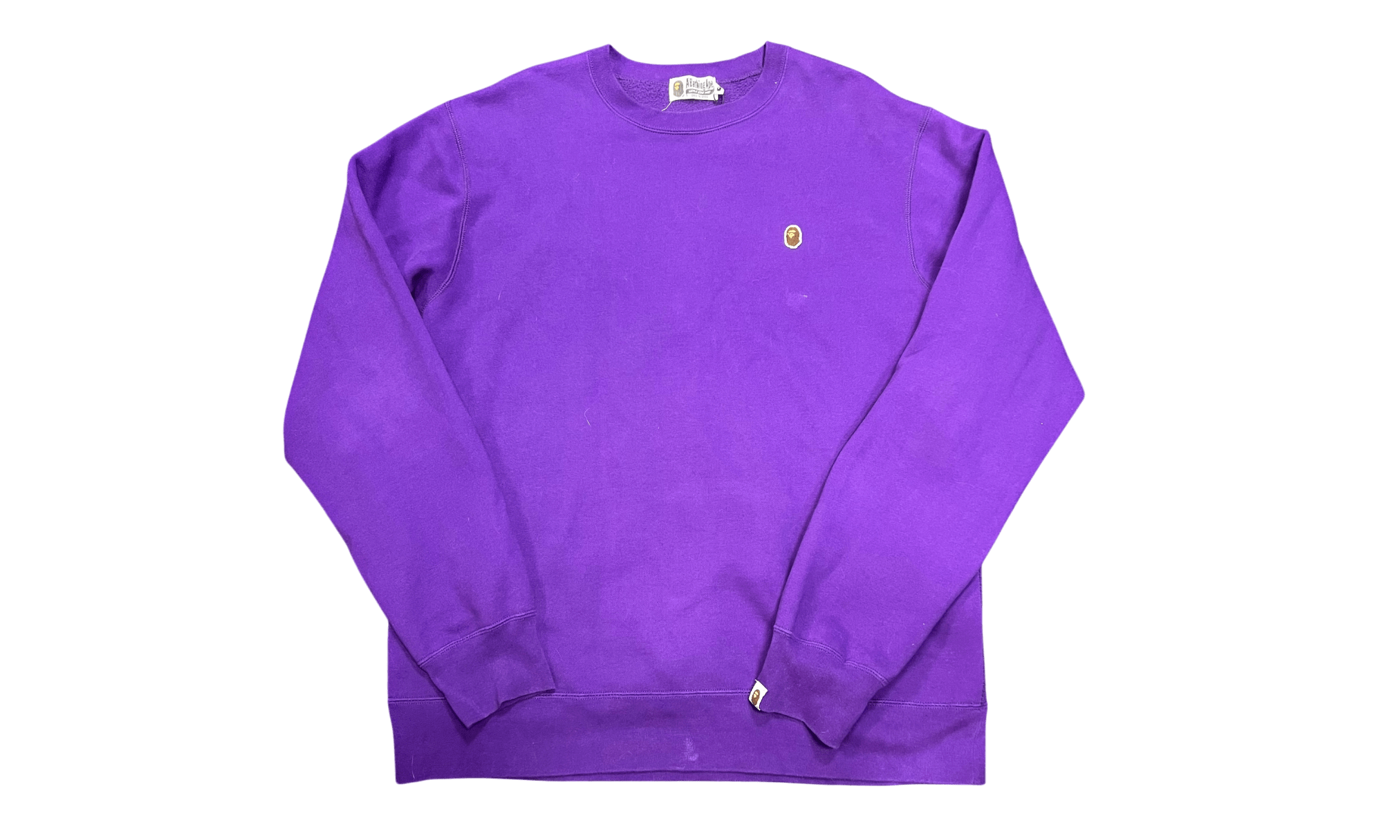BAPE Ape Head One Point Relaxed Fit Crewneck (SS23) Purple (PreOwned)