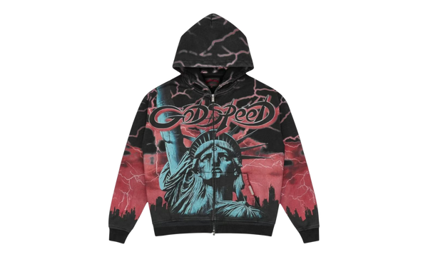 Godspeed Red Voltage Black Zip-Up Hoodie