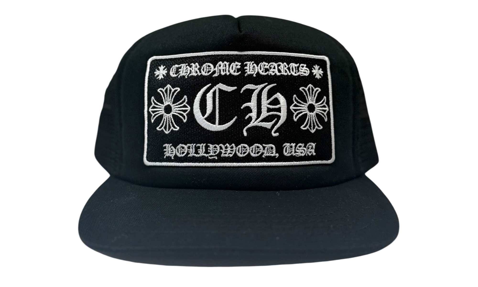 Chrome Hearts CH Hollywood Trucker Hat Black/Black