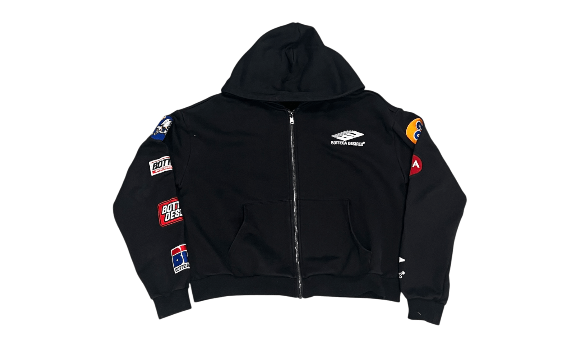 Bottega Desires Black Patches Hoodie (PreOwned)
