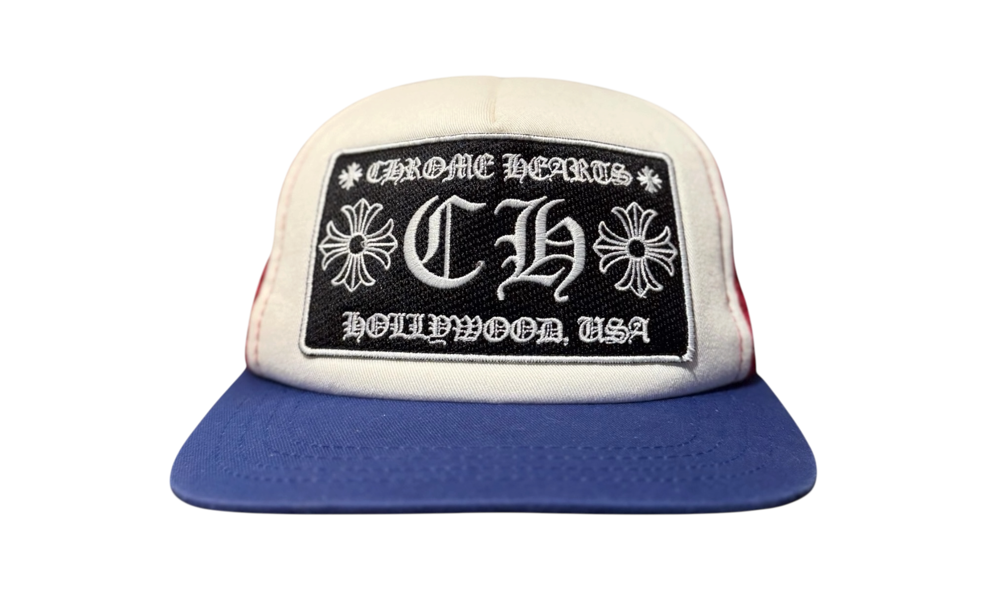 Chrome Hearts CH Hollywood Trucker Hat Red/White/Blue