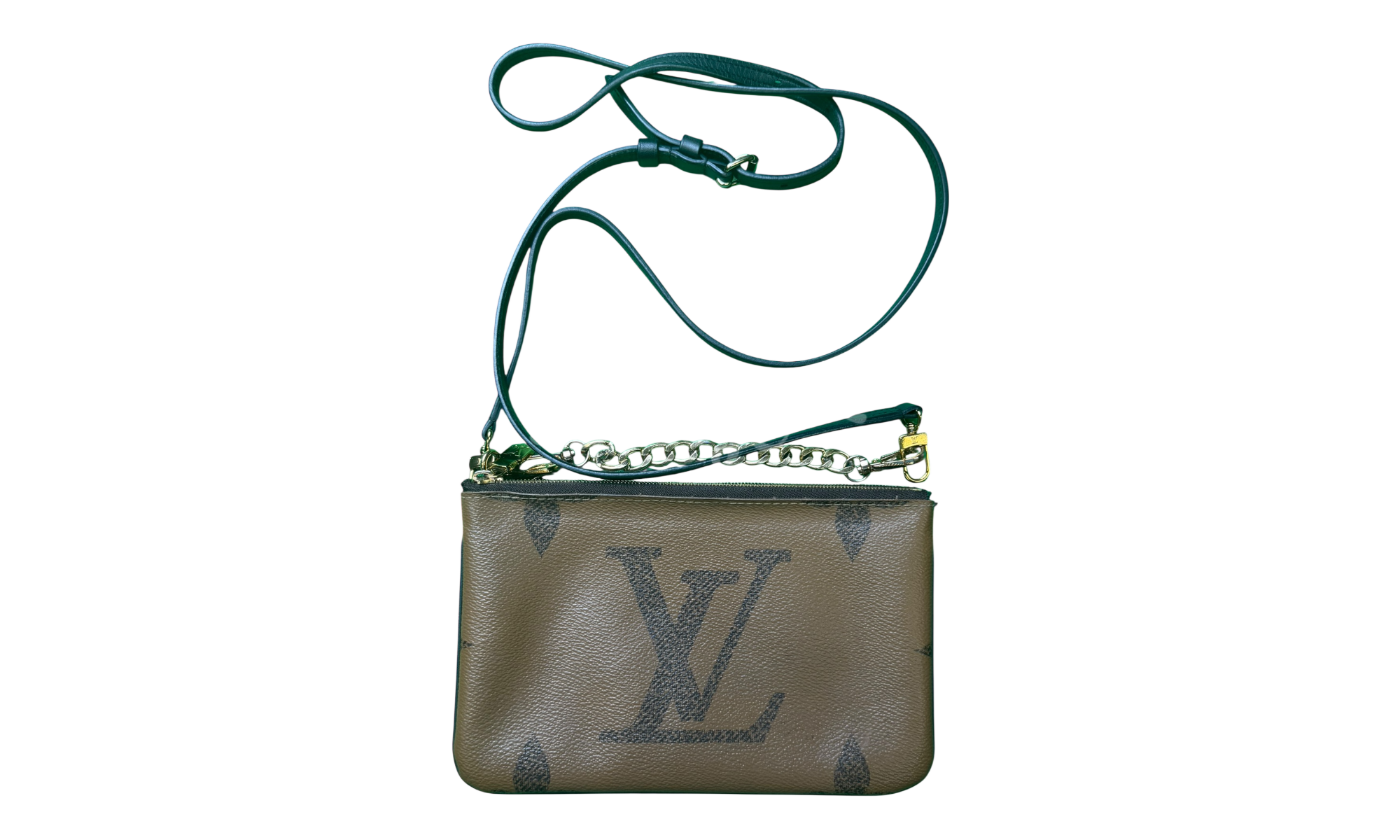 Louis Vuitton Pochette Double Zip Crossbody Bag Monogram Giant Reverse (M69203)