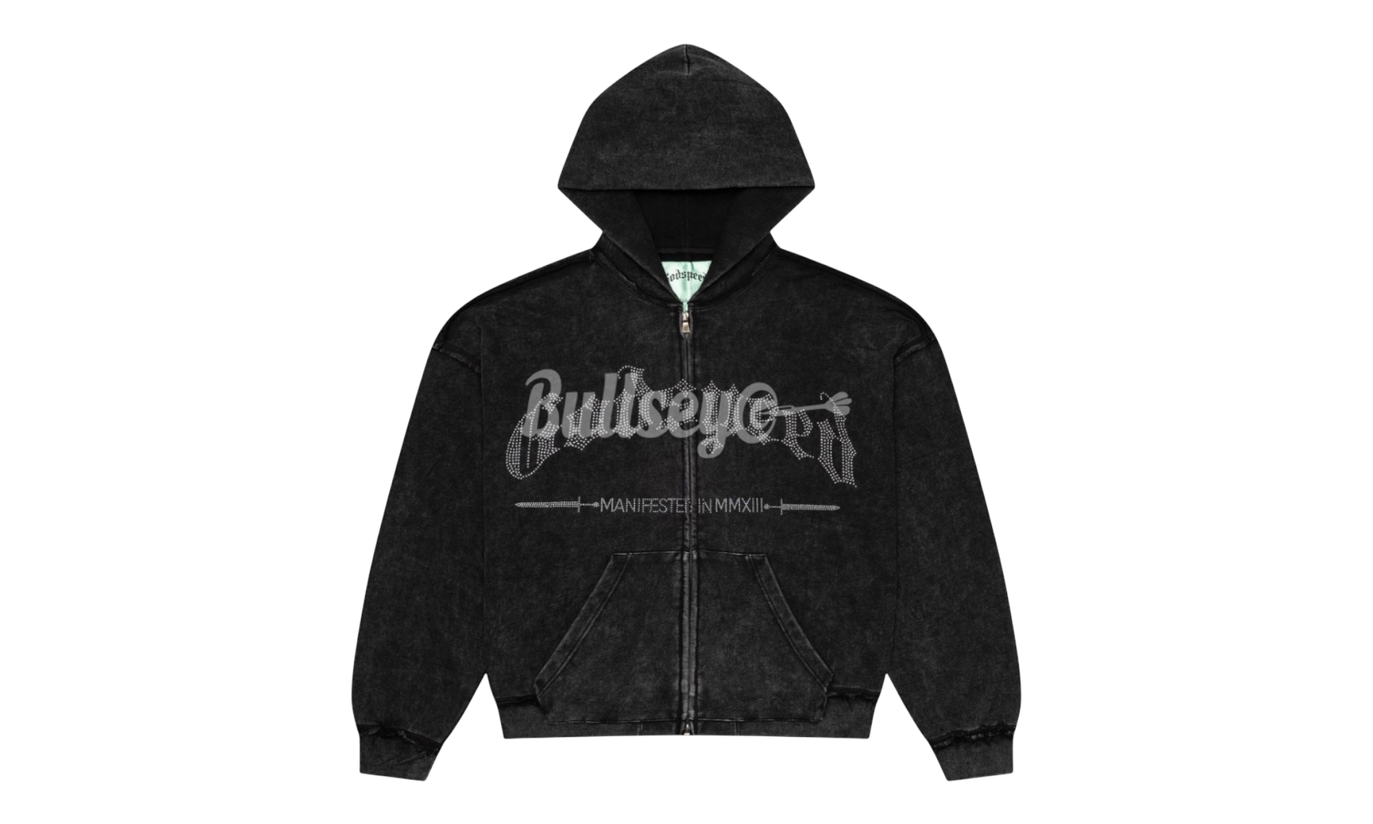 Godspeed Studded OG Logo Washed Black Hoodie