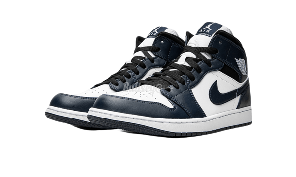 Air Jordan 1 Mid "Armory Navy" - Patches GRAY BLUE WHITE Athletic Shoes 384052-02