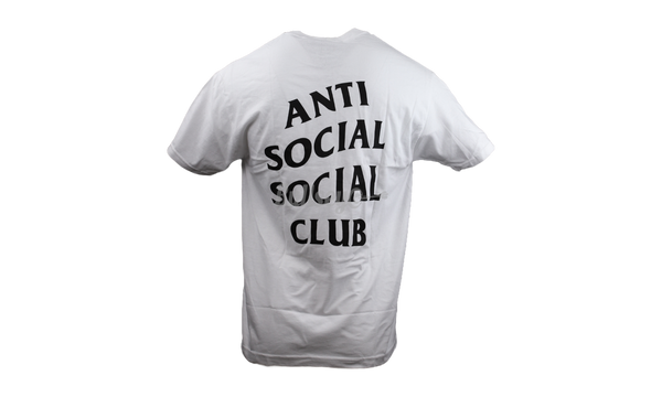 Anti-Social Club "Logo 2" White T-Shirt-adidas nmd r1 cloud white clear orange glass decor