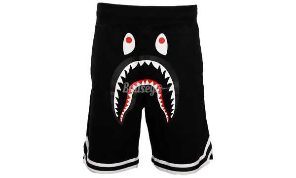 BAPE Black Basketball Sweat Shorts-Bullseye Sneaker Make Boutique