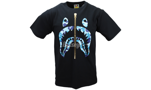 Bape ABC Black/Blue Camo Shark T-Shirt-jordan 1 mid paint splatter brushstroke