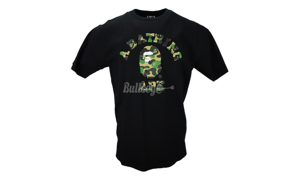 Bape ABC Black/Green Camo College T-Shirt-Espadrille Platform Wedge Sandals in Leather