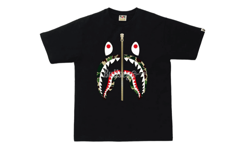 Bape ABC Black/Green Camo Shark T-Shirt-VALENTINO GARAVANI CROCHET SNEAKER IN FABRIC