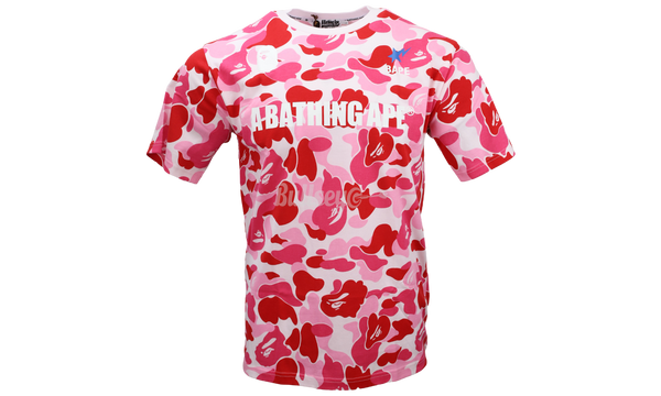 Bape Big ABC Camo A Bathing Ape T-Shirt Pink-AIR Muslin JORDAN