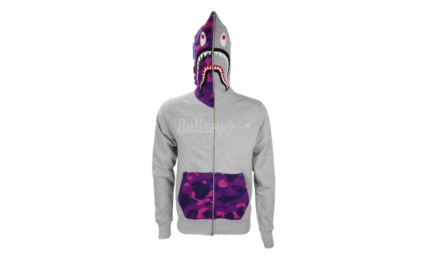 Bape Color Camo Shark Purple/Grey Full Zip Hoodie-chaussure yeezy homme 2018 style guide printable