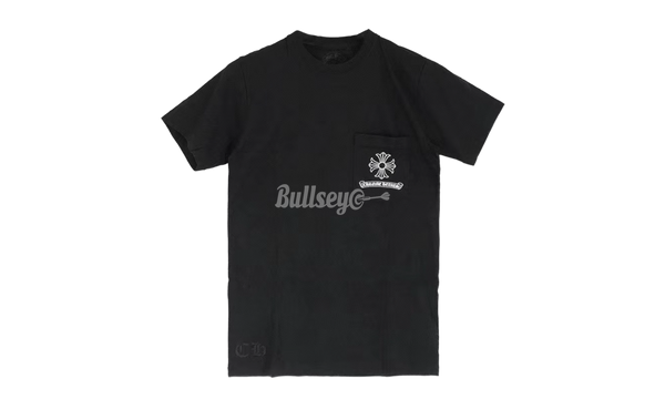 Chrome Hearts USA Dagger Black T-Shirt-New Balance CT30 Dark Blue White Skate Shoes CT30MC2