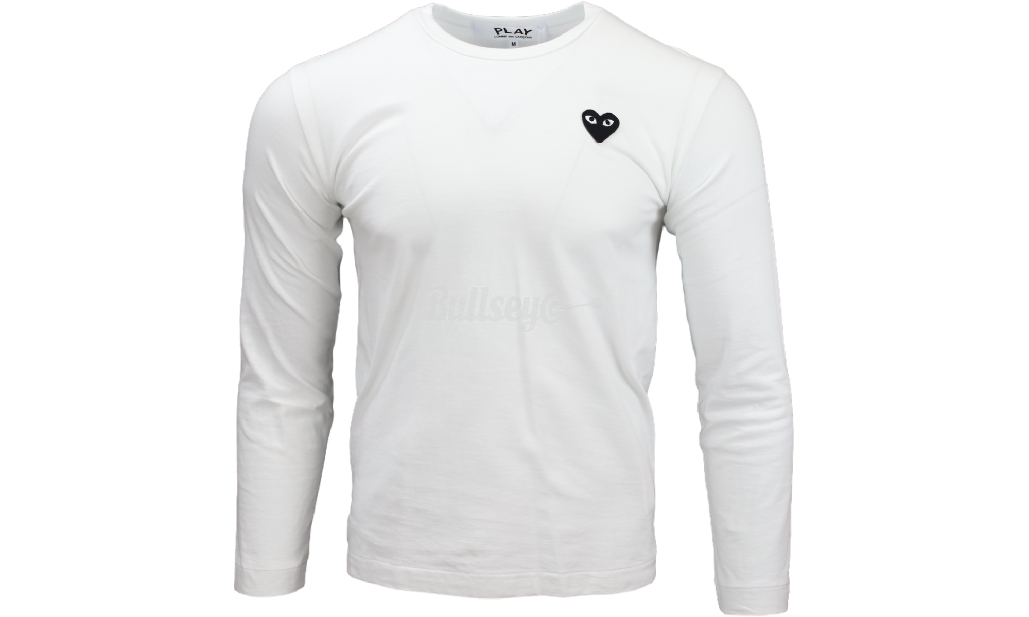 Comme Des Garcons PLAY Applique Logo White/Black Longsleeve T-shirt-Rs-flyfishing Sneakers Sale Online