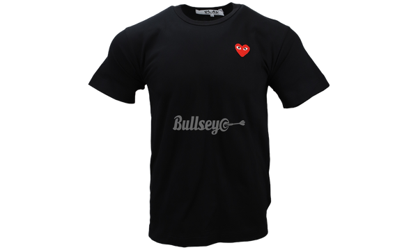 Comme Des Garcons PLAY "Embroidered Red Szary" Black T-Shirt-Bullseye Attico Sneaker Boutique