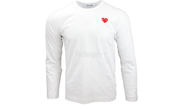 Comme Des Garcons PLAY "Embroidered Red Heart" Longsleeve T-Shirt-Patches GRAY BLUE WHITE Athletic Shoes 384052-02