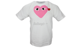 Comme Des Garcons PLAY "Red Emblem Heart" Pink/White T-Shirt-Urlfreeze Sneakers Sale Online