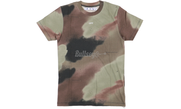 Off-White Camouflage Print Stencil T-Shirt-Кроссовки nike air jordan 1