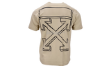 Off-White Outlined Arrows Beige/Tan T-Shirt-Vans sk8-low unisex black casual shoes lifestyle athletic lace up Pacer sneakers