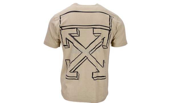 Off-White Outlined Arrows Beige/Tan T-Shirt-cow palace adidas tnt event schedule printable 2016