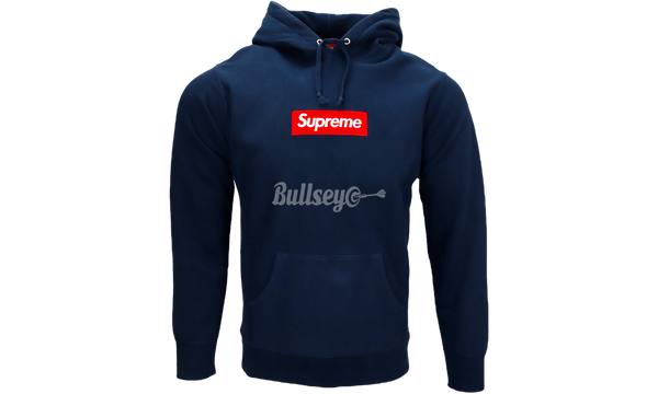 Supreme Box Logo "Red on Navy" Hoodie-now available a ma maniere x air jordan 3 w raised by women