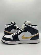 Air Jordan 1 Mid "Patent Black White Gold" (PreOwned)