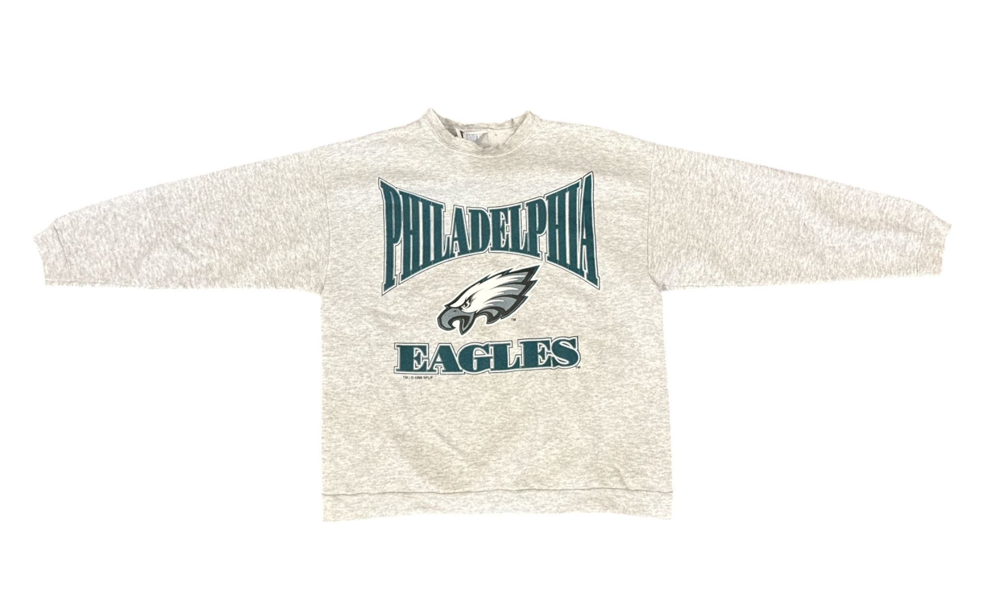 1996 Eagles Gray Arch Crewneck Sweatshirt Logo 7 (PreOwned)-Bullseye Sneaker Boutique